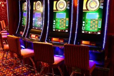Live dealer casino table with cards and chips